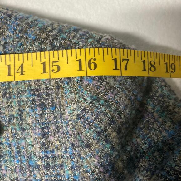 Appleseed SIZE 18P Light and Dark Blue with White Wool Tweed Blazer. Pre-Owned - Picture 5 of 7